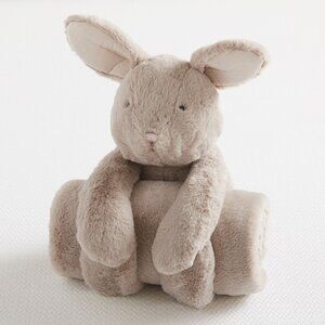 Pottery Barn Kids PBK Plush Bunny Stuffed Animal and Blanket Set